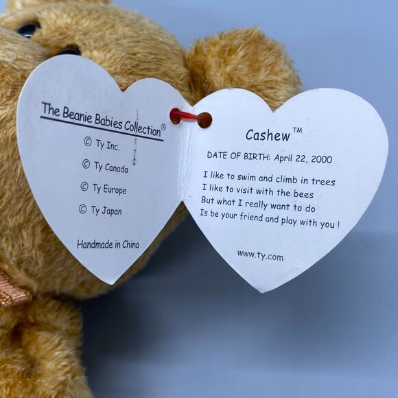 Ty Beanie Babies 2000 Cashew The Bear - Picture 7 of 8